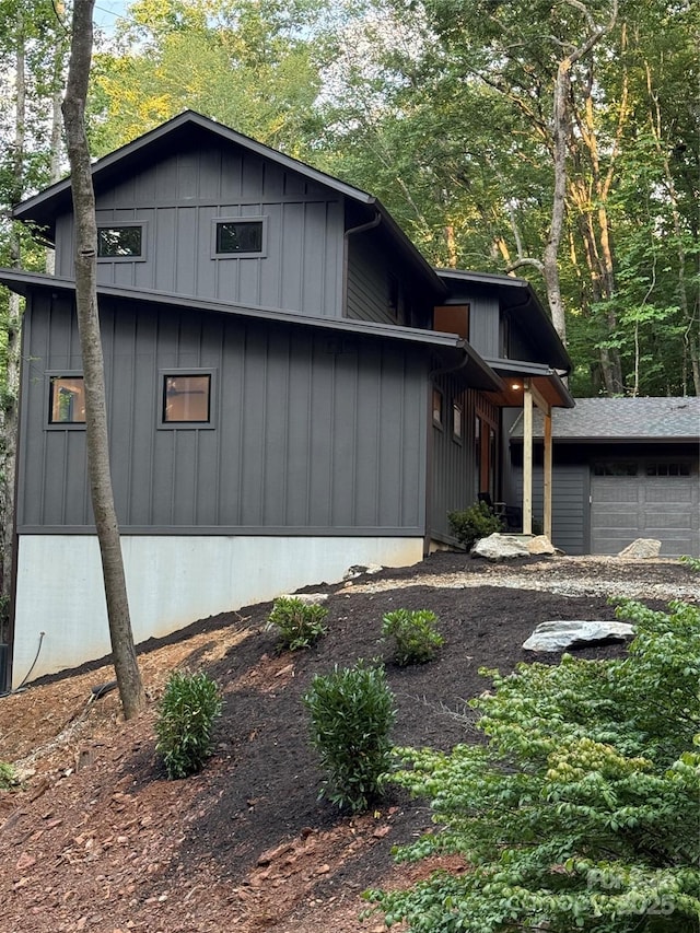 285 Poplar Crest Dr, Pisgah Forest, NC 28768 - view of home's exterior featuring an attached garage