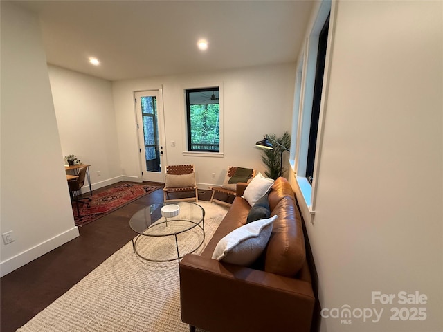 285 Poplar Crest Dr, Pisgah Forest, NC 28768 - living room with baseboards and recessed lighting