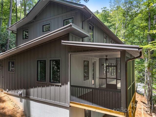285 Poplar Crest Dr, Pisgah Forest, NC 28768 - view of property exterior featuring a sunroom