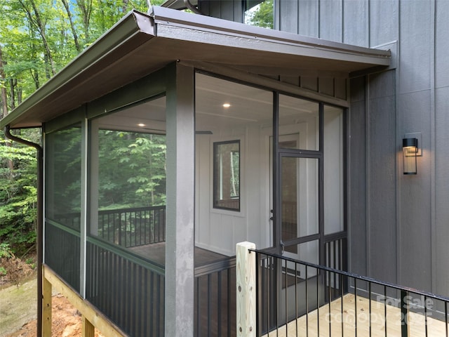 285 Poplar Crest Dr, Pisgah Forest, NC 28768 - entrance to property featuring board and batten siding