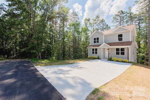 2206 Hillcrest Ave, Albemarle, NC 28001 - view of front of house with concrete driveway