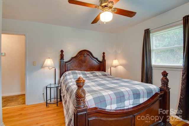 2310 Honeysuckle Pl, Lenoir, NC 28645 - bedroom featuring light wood-style floors and a ceiling fan