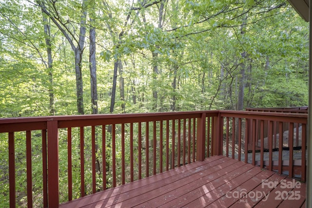 9214 Arbourgate Meadows Ln, Charlotte, NC 28277 - wooden terrace with a view of trees