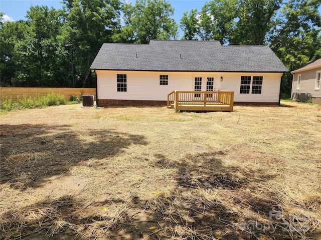 723 Taylor St, Rock Hill, SC 29730 - back of house featuring a wooden deck and a shingled roof