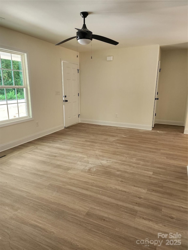 723 Taylor St, Rock Hill, SC 29730 - unfurnished room with ceiling fan and light wood-style flooring