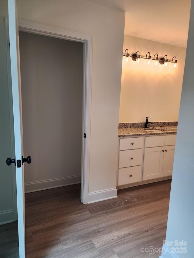 723 Taylor St, Rock Hill, SC 29730 - bathroom featuring wood finished floors and vanity