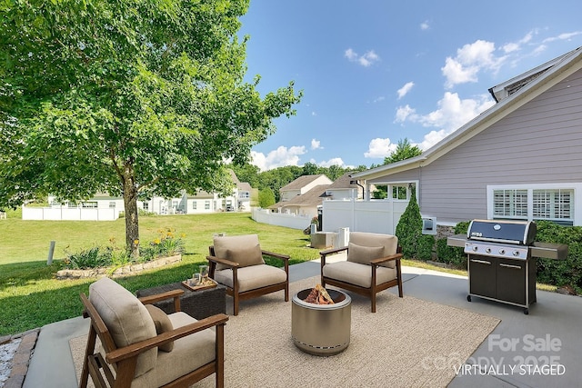 365 Battery Cir, Clover, SC 29710 - view of patio / terrace featuring grilling area and a fire pit