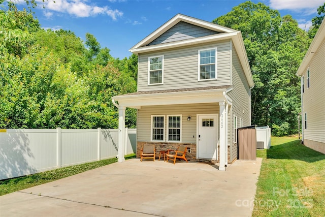 2662 14th St NE, Hickory, NC 28601 - view of front of house with a porch and stone siding