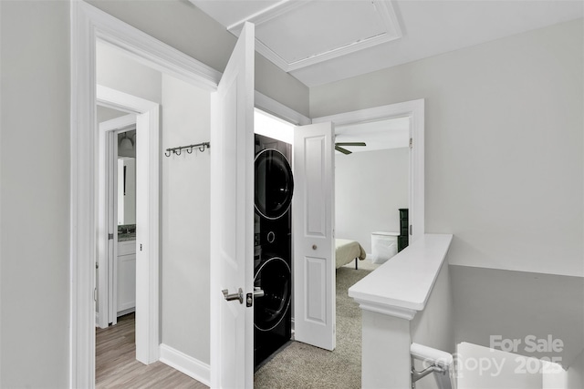 2662 14th St NE, Hickory, NC 28601 - laundry area with stacked washer / drying machine