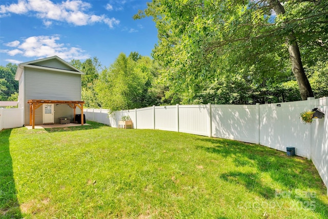 2662 14th St NE, Hickory, NC 28601 - fenced backyard featuring a patio area