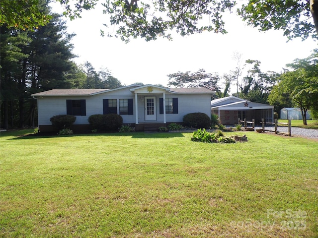1475 Ferguson Dr, Clemmons, NC 27012 - view of front of property featuring a front yard and a carport