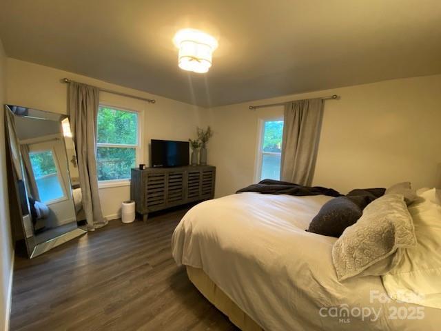 9800 Feldbank Dr, Charlotte, NC 28216 - bedroom featuring wood finished floors and multiple windows