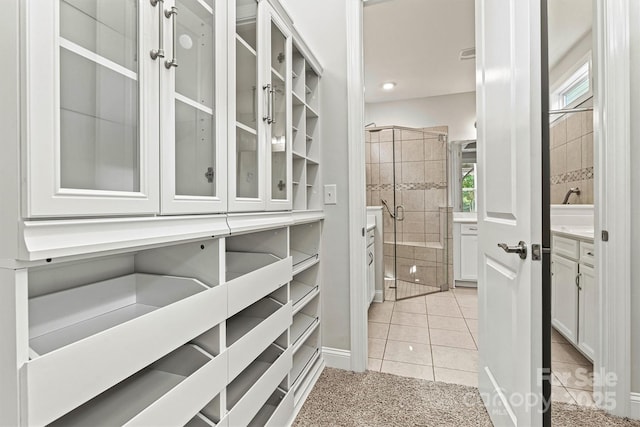 7315 Surprise Ct, Charlotte, NC 28215 - spacious closet featuring light tile patterned flooring