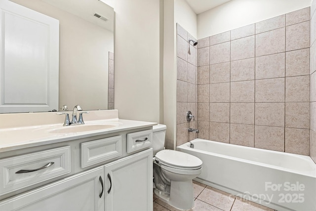 7315 Surprise Ct, Charlotte, NC 28215 - bathroom featuring vanity, tile patterned floors, and  shower combination
