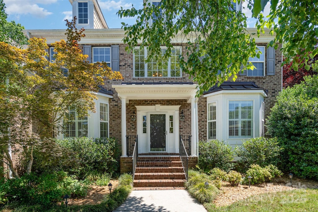 626 Tullamore Ct, Matthews, NC 28104 - view of front of home with brick siding