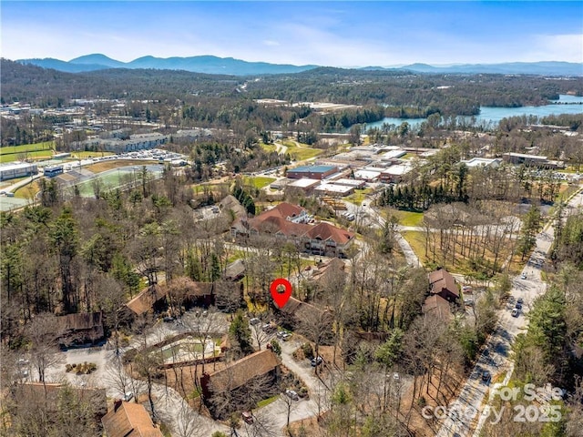 107 Cedar Forest Trl Unit 107, Asheville, NC 28803 - aerial overview of property's location featuring a water and mountain view
