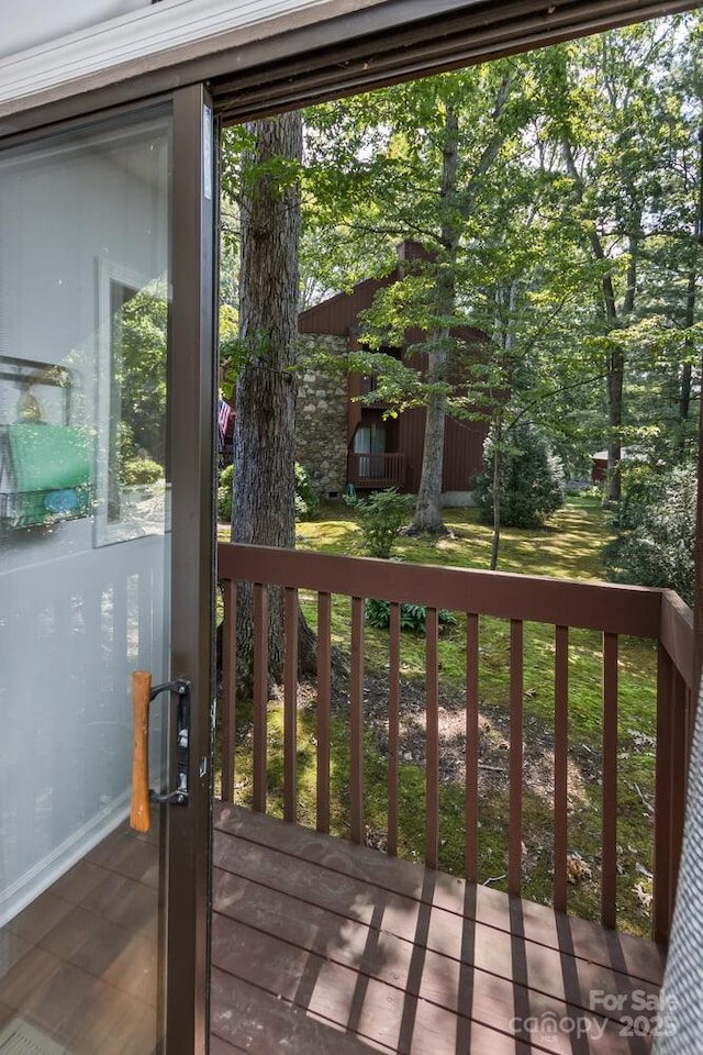 107 Cedar Forest Trl Unit 107, Asheville, NC 28803 - view of wooden deck