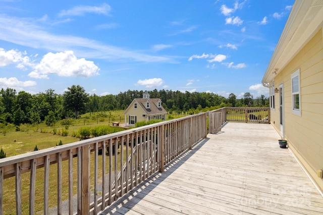 585 Clearwater Lake Rd, Kershaw, SC 29067 - wooden deck featuring view of scattered trees