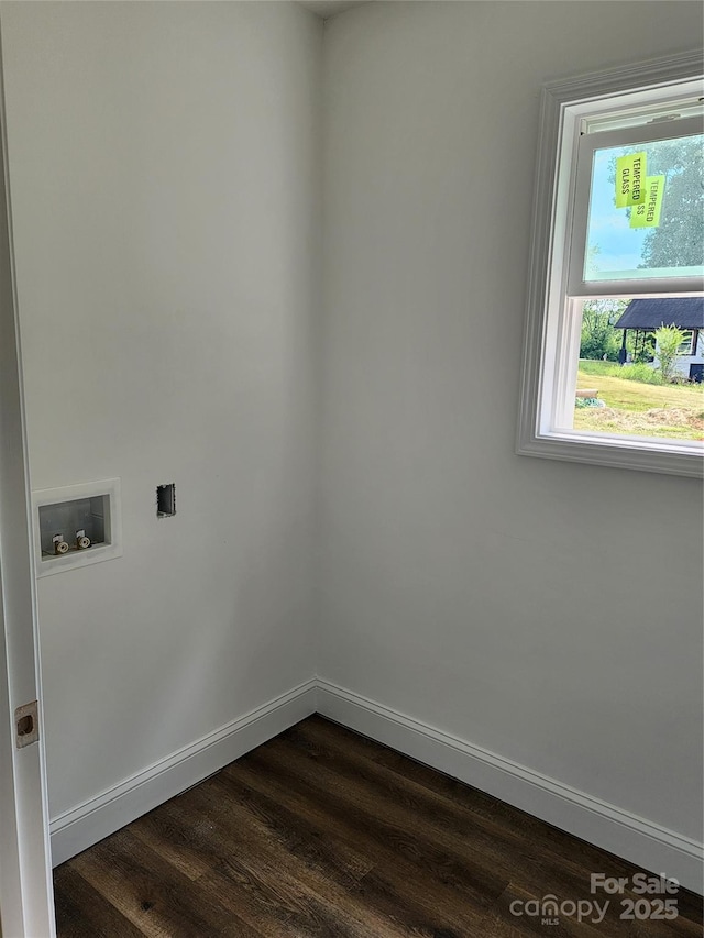 154 Hinton St, Chester, SC 29706 - washroom featuring hookup for a washing machine and dark wood finished floors