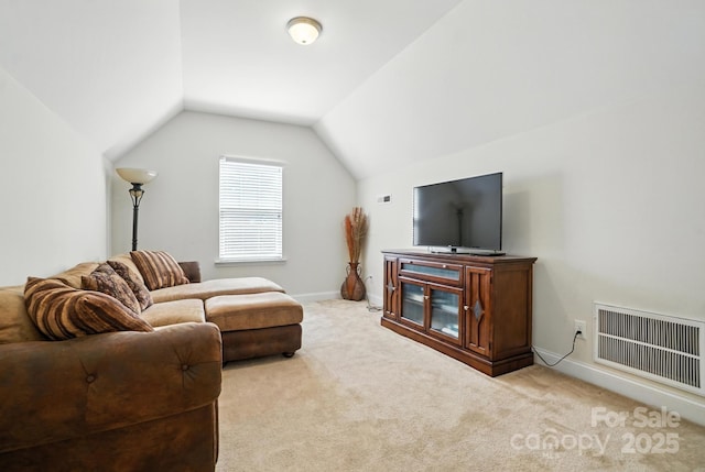 8275 Normandy Rd, Denver, NC 28037 - living area featuring lofted ceiling and light carpet