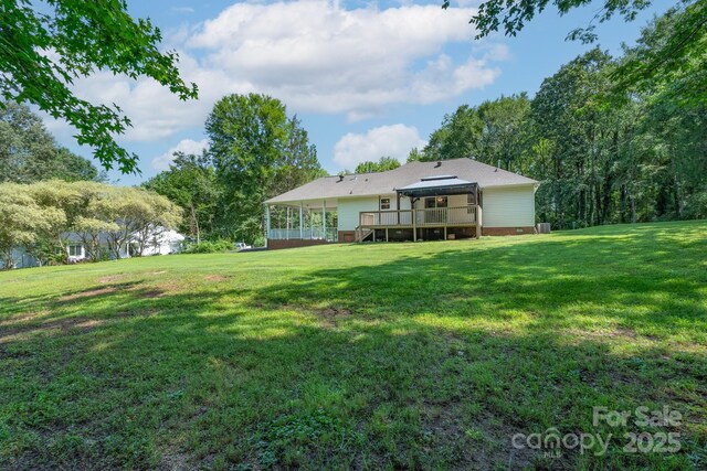 1782 Oakdale Rd, Rock Hill, SC 29730 - back of property with a gazebo, a lawn, and a deck