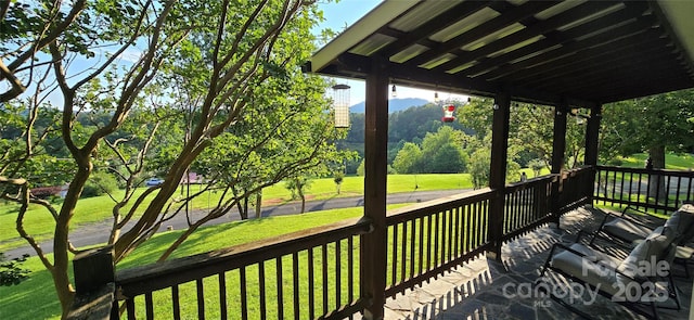 414 Pine Cove Rd, Old Fort, NC 28762 - deck with a yard