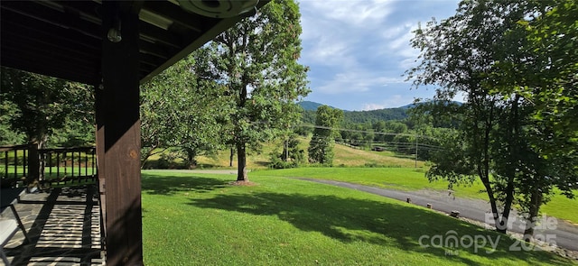 414 Pine Cove Rd, Old Fort, NC 28762 - view of green lawn featuring a mountain view