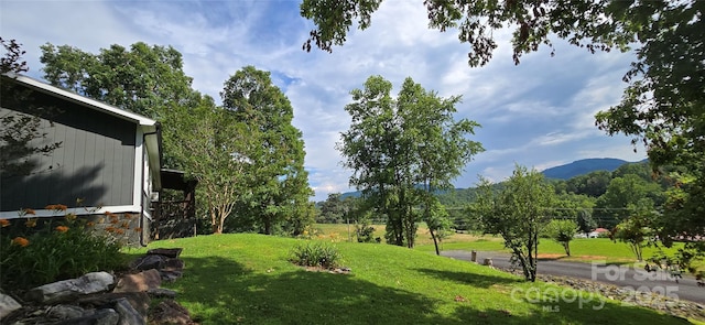 414 Pine Cove Rd, Old Fort, NC 28762 - view of grassy yard featuring a mountain view