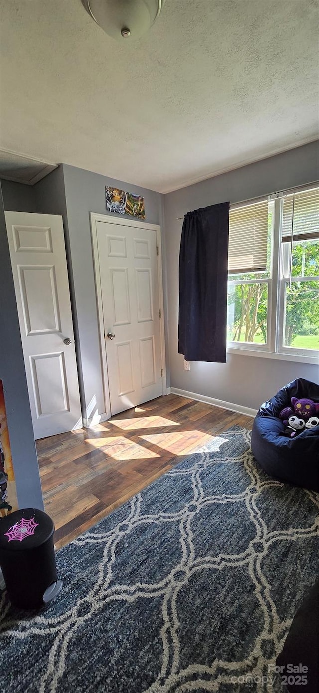 414 Pine Cove Rd, Old Fort, NC 28762 - foyer entrance featuring wood finished floors and a textured ceiling