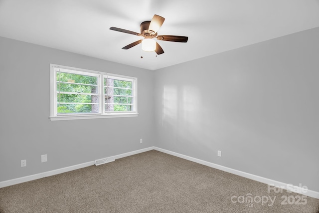 1623 Lumarka Dr, Charlotte, NC 28212 - carpeted spare room featuring a ceiling fan and baseboards