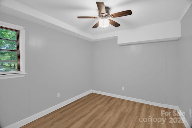 1623 Lumarka Dr, Charlotte, NC 28212 - empty room featuring wood finished floors and a ceiling fan