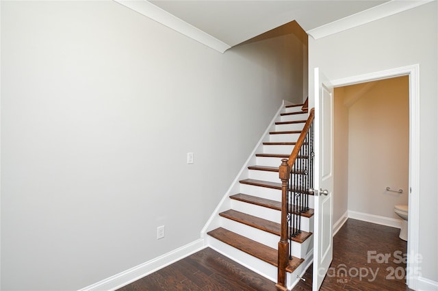 10149 Meeting House Dr NW, Huntersville, NC 28078 - stairway featuring wood finished floors and baseboards