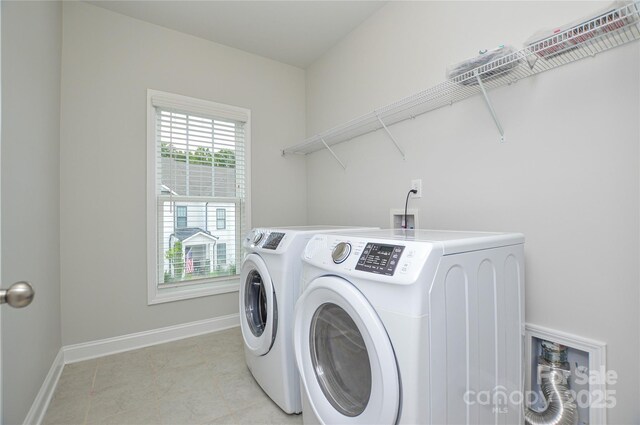 10149 Meeting House Dr NW, Huntersville, NC 28078 - laundry room featuring separate washer and dryer and baseboards