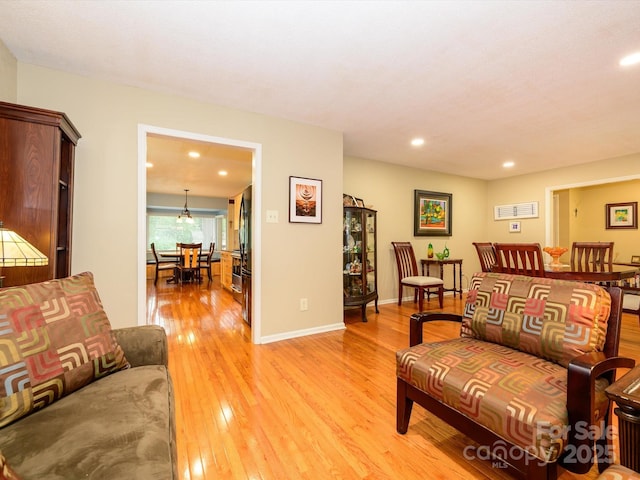 1047 Honeybee Trl, Fort Mill, SC 29715 - living area featuring light wood finished floors and recessed lighting