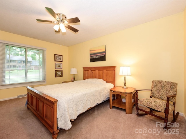 1047 Honeybee Trl, Fort Mill, SC 29715 - bedroom with light colored carpet and a ceiling fan