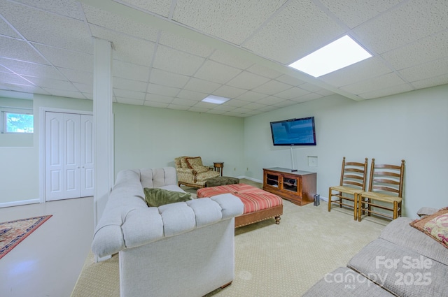 74 Challedon Dr, Candler, NC 28715 - living room with a paneled ceiling and carpet flooring