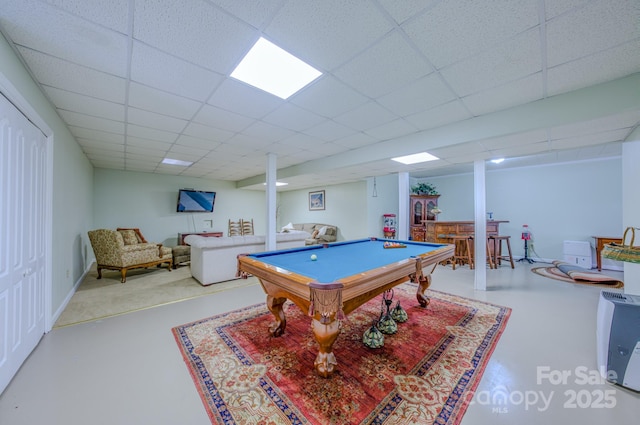 74 Challedon Dr, Candler, NC 28715 - playroom with a paneled ceiling and billiards