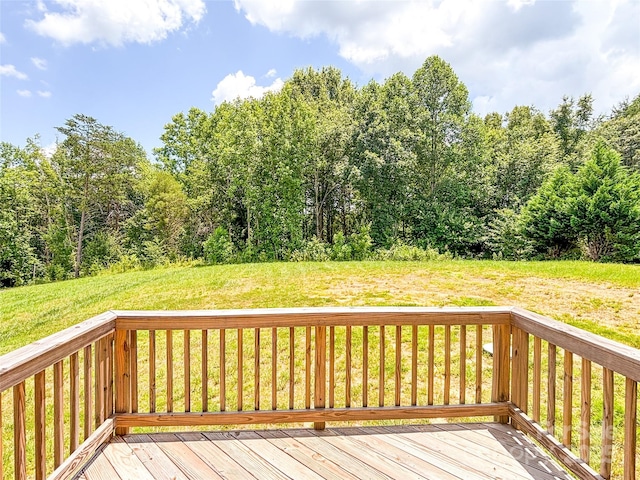 1542 Antioch Dr, Conover, NC 28613 - wooden deck featuring a lawn