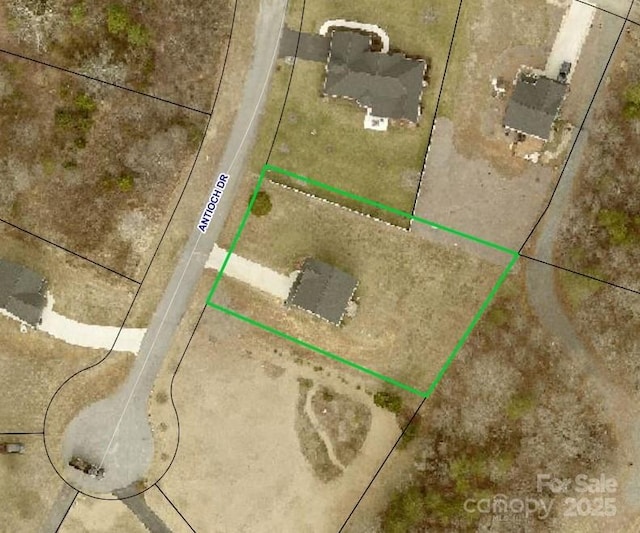 1542 Antioch Dr, Conover, NC 28613 - aerial overview of property's location with property boundaries highlighted