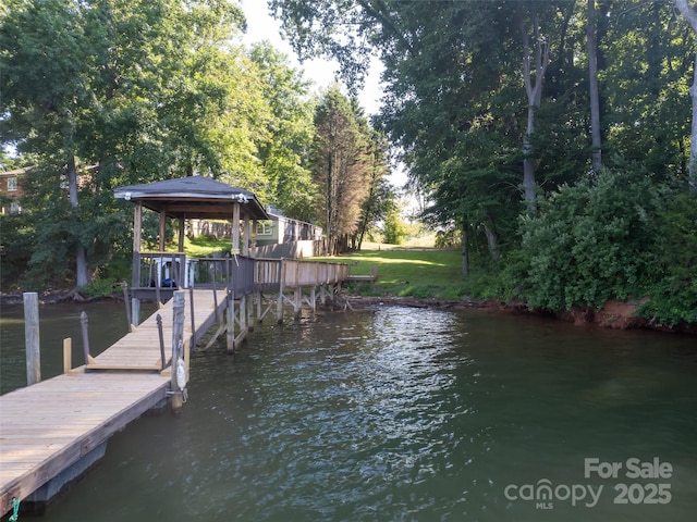 6620 Amos Smith Rd, Charlotte, NC 28214 - dock area with a gazebo and a water view