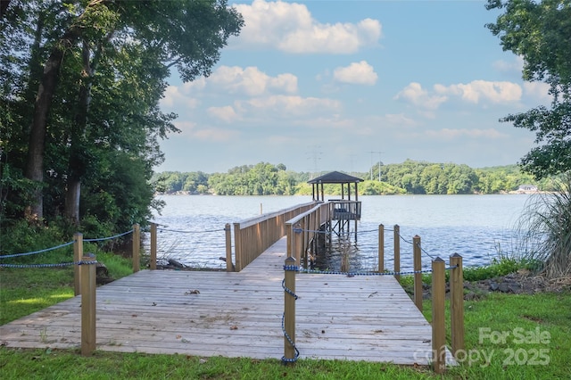 6620 Amos Smith Rd, Charlotte, NC 28214 - dock with a water view and a gazebo