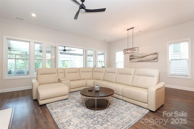10240 Superb Ln, Charlotte, NC 28215 - living room with a ceiling fan and plenty of natural light