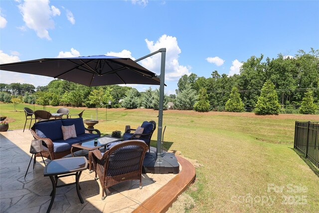 10240 Superb Ln, Charlotte, NC 28215 - view of yard with a patio area and an outdoor living space