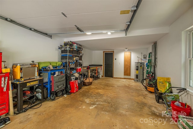 477 Locust Dr, Maggie Valley, NC 28751 - garage featuring electric water heater