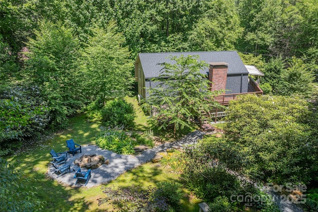 477 Locust Dr, Maggie Valley, NC 28751 - view of subject property featuring a forest