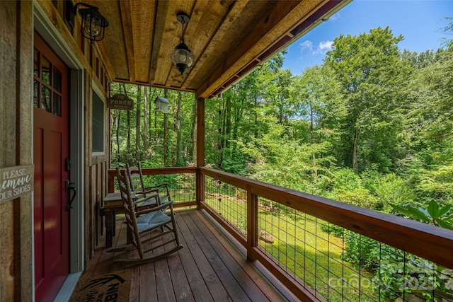 477 Locust Dr, Maggie Valley, NC 28751 - view of wooden deck