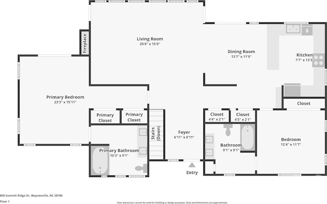 600 Summit Rdg Unit 34, Waynesville, NC 28786 - view of room layout