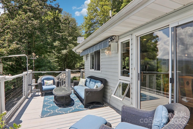 600 Summit Rdg Unit 34, Waynesville, NC 28786 - deck featuring an outdoor hangout area
