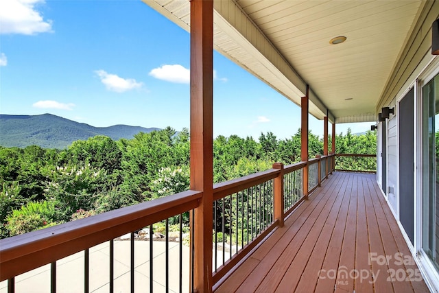 4 Stars Forever Dr, Black Mountain, NC 28711 - wooden deck featuring a mountain view