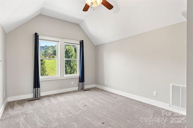 4 Stars Forever Dr, Black Mountain, NC 28711 - additional living space with vaulted ceiling, carpet, and ceiling fan